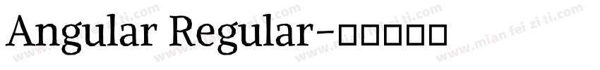 Angular Regular字体转换